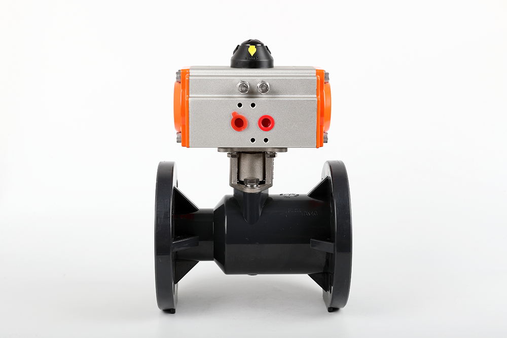 梁园气动法兰一体球阀